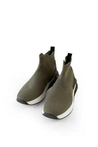 Zara Olive Green High Top Trainers