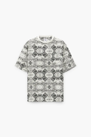 Zara Seersucker Print Shirt