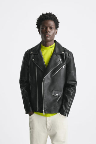 ZR Leather Biker Jacket