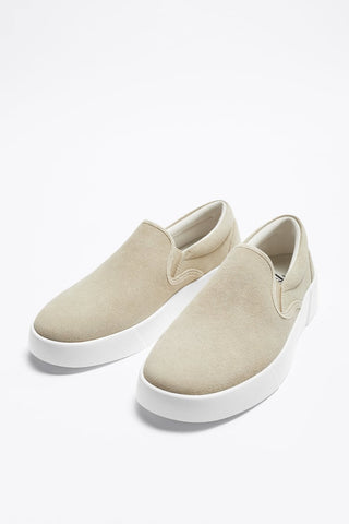 Zara Split-Suede Leather Slip-ons