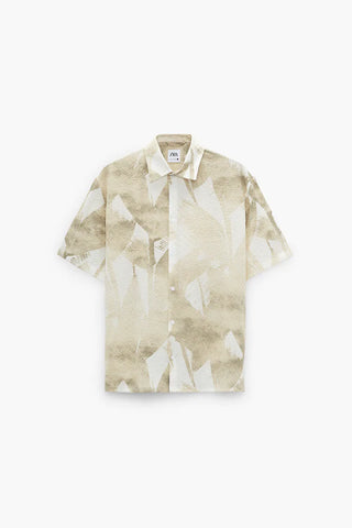 Zara Seersucker Print Shirt