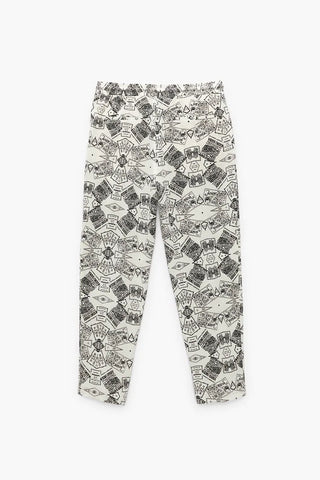 Zara Printed Seersucker Trousers