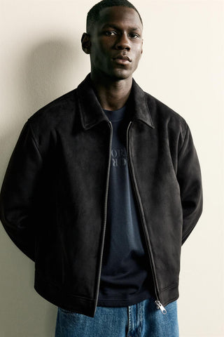 ZR Regular Fit Suede Jacket