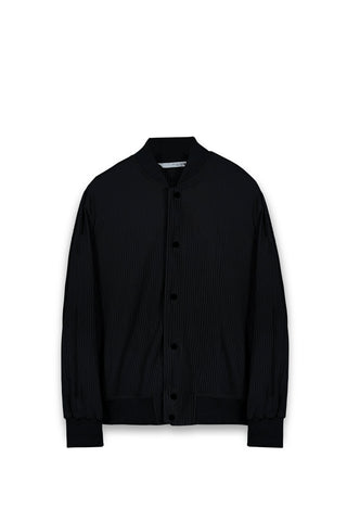 ZR Black Pleated Bomber