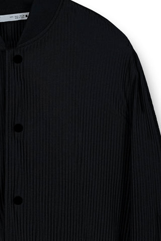 ZR Black Pleated Bomber