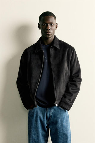 ZR Regular Fit Suede Jacket