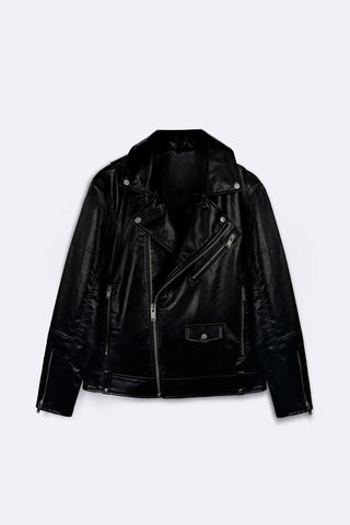 ZR Leather Biker Jacket